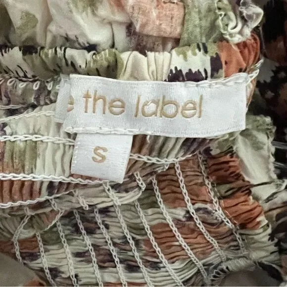 Anthropologie Love The Label Floral Puff Sleeve Maxi Dress - Small - Picture 7 of 8